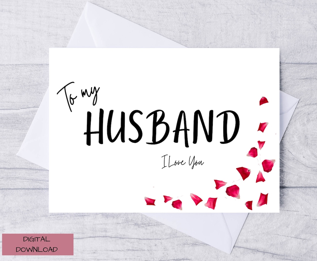 Husband Anniversary Card: Printable Love Card (digital Download) - Etsy