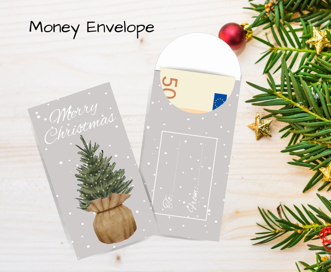 Christmas Cash Gift Envelope Printable Xmas Money Holder Etsy UK