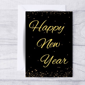 Happy New Year Card: Printable Greeting Card (PDF)