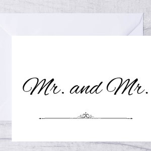 Schwulen-Hochzeitskarte, Mr and Mr Druckbare Karte, gleichgeschlechtliche Hochzeitskarte, Männliche Hochzeitskarte
