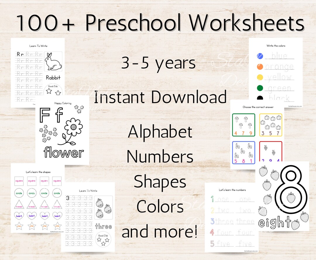 Preschool Printable Worksheets, Homeschool Worksheets, Toddler Learning