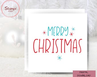 Tarjeta de Navidad sencilla (para imprimir, con sobre imprimible gratis)