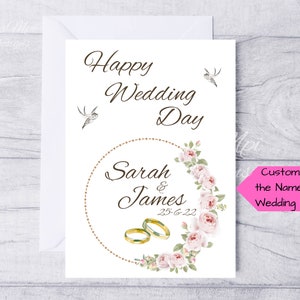 Personalisierte Hochzeitskarte, Personalisierte Hochzeitskarte, Hochzeitskarte mit Namen, Hochzeitskarte für Sohn, Hochzeitskarte für Tochter, blanko