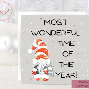 Wichtel-Weihnachtskarte: Frohe Weihnachten (Digitaler Download)