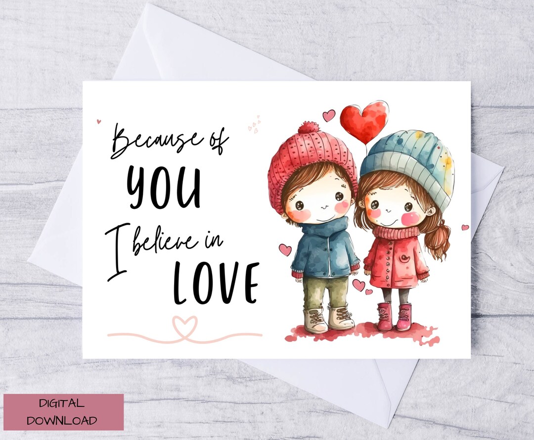 Valentines Cards for Him Meaningful, Printable Valentines Day Card ...