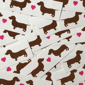 Dackel Aufkleber |  Sticker Dackel |  Dackel mit Herz Sticker