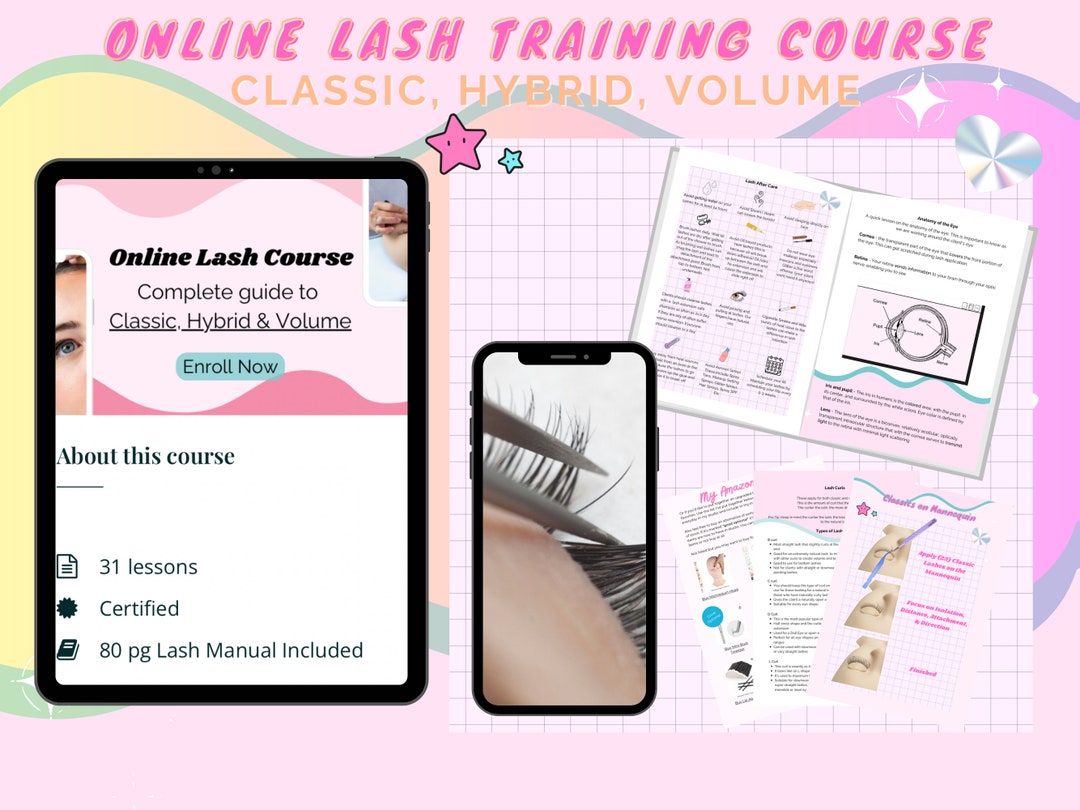 Online Lash Extension Course Online Lash Training Online Lash Course