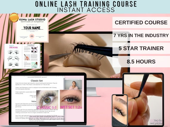 Online Lash Extension Course Online Lash Training Online - Etsy