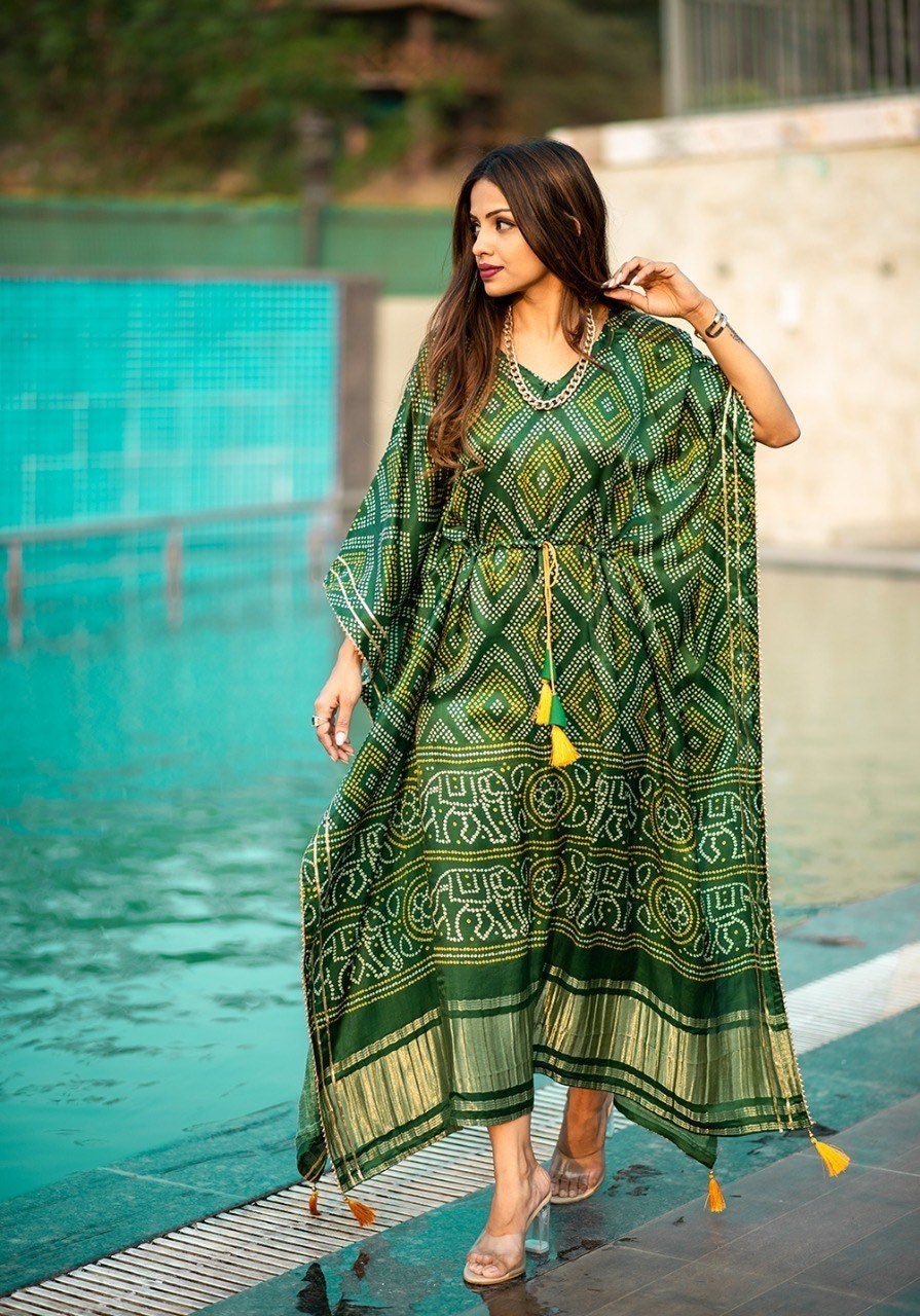 kaftan dress from saree