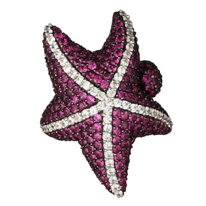Pink Starfish Cocktail Ring