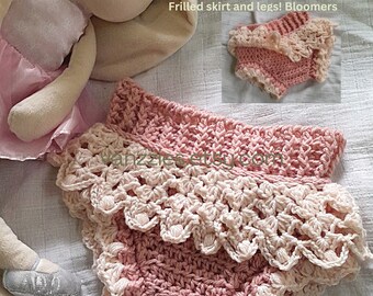Crochet Baby Bloomers Pattern: Peach Cream Nappy Cover (PDF Pattern)