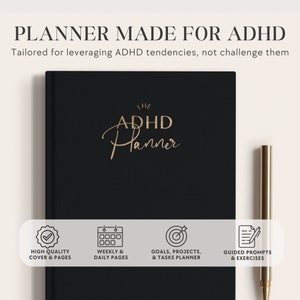 adhd planner, adhd planner adult, adhd, daily planner Adhd, Adhd Journal, ADHD Productivity Planner for Adults, Cute Adhd Journals image 5