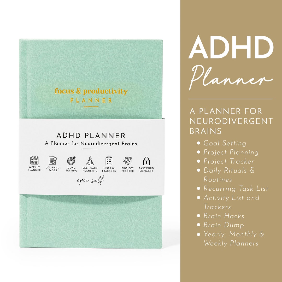 Adhd Planner, Focus Planner, Production Planner, Task Organizer, Goal