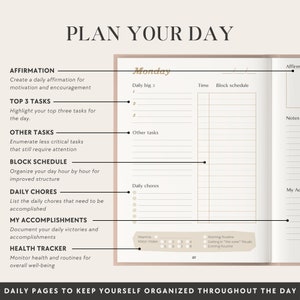 adhd planner, adhd planner adult, adhd, daily planner Adhd, Adhd Journal, ADHD Productivity Planner for Adults, Cute Adhd Journals image 8