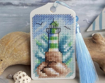 Modèle de point de croix phare, étiquette de porte-clés (modèle PDF)