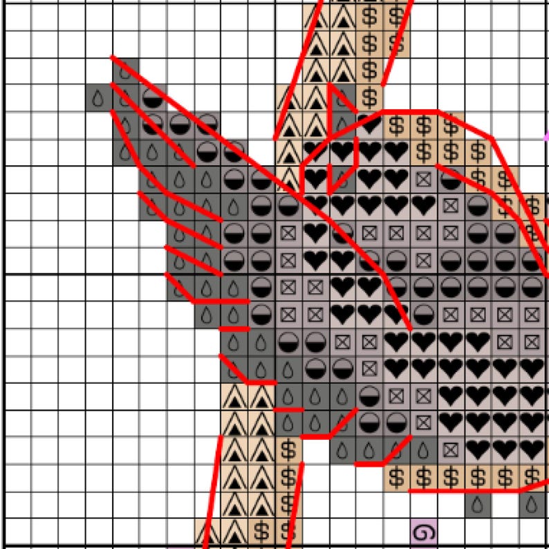 Raiden Kreuzstich-Muster Genshin Portrait (PDF Download) Bild 6