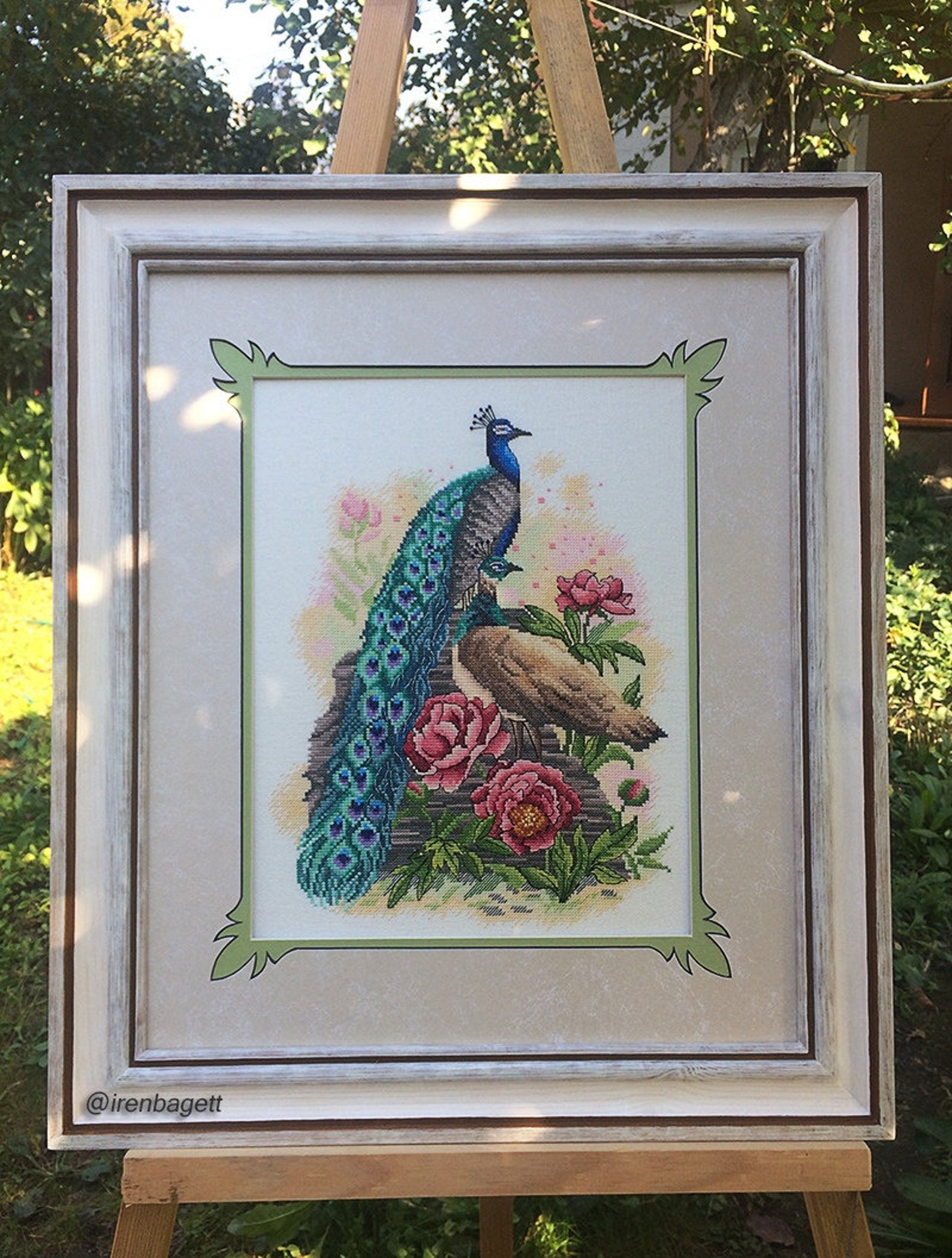 Peacocks Cross Stitch Pattern Peafowl PDF Pattern Birds Cross Etsy