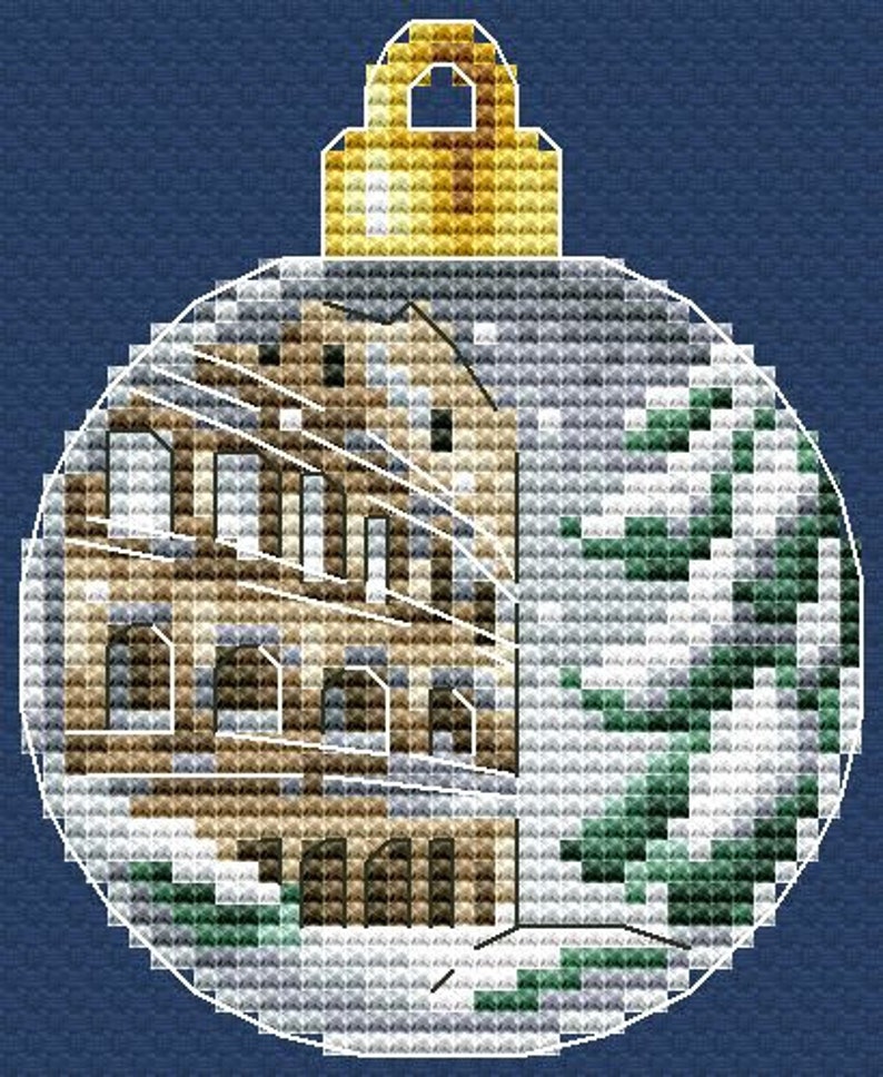 Christmas Bauble Cross Stitch Pattern Italy Pattern Christmas Etsy