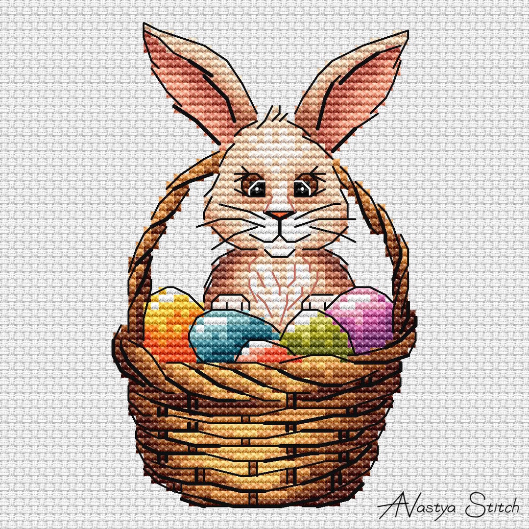 Easter Bunny Cross Stitch Pattern Easter Pattern Easter Eggs PDF ...