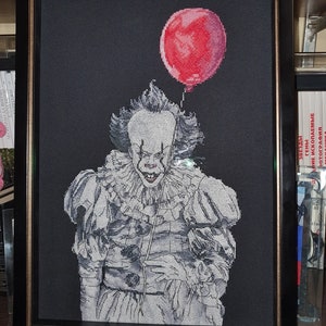 Pennywise Cross Stitch Pattern Pennywise Pattern Halloween Embroidery