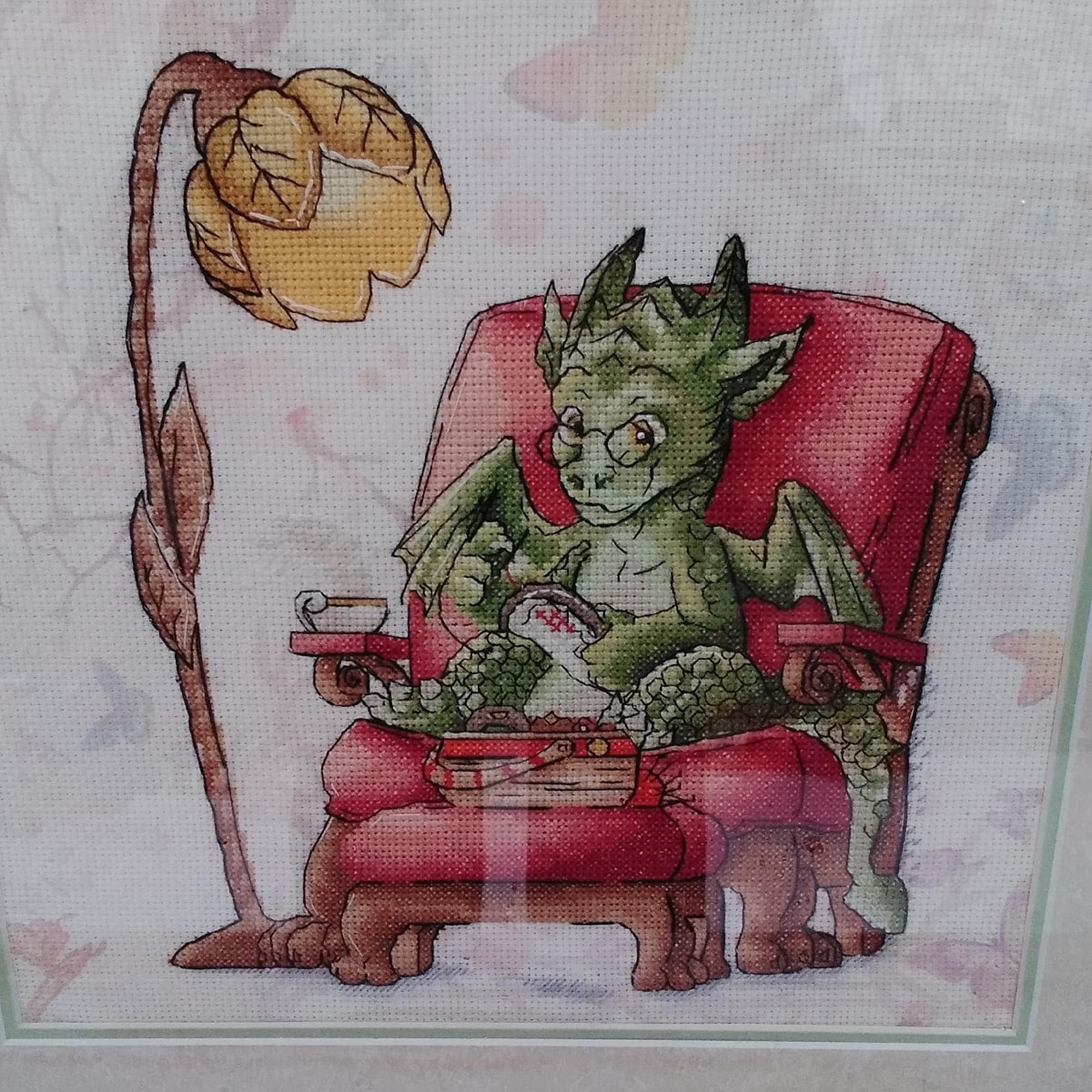 Cozy Dragon Cross Stitch Pattern, Fantasy Embroidery (PDF) - Etsy