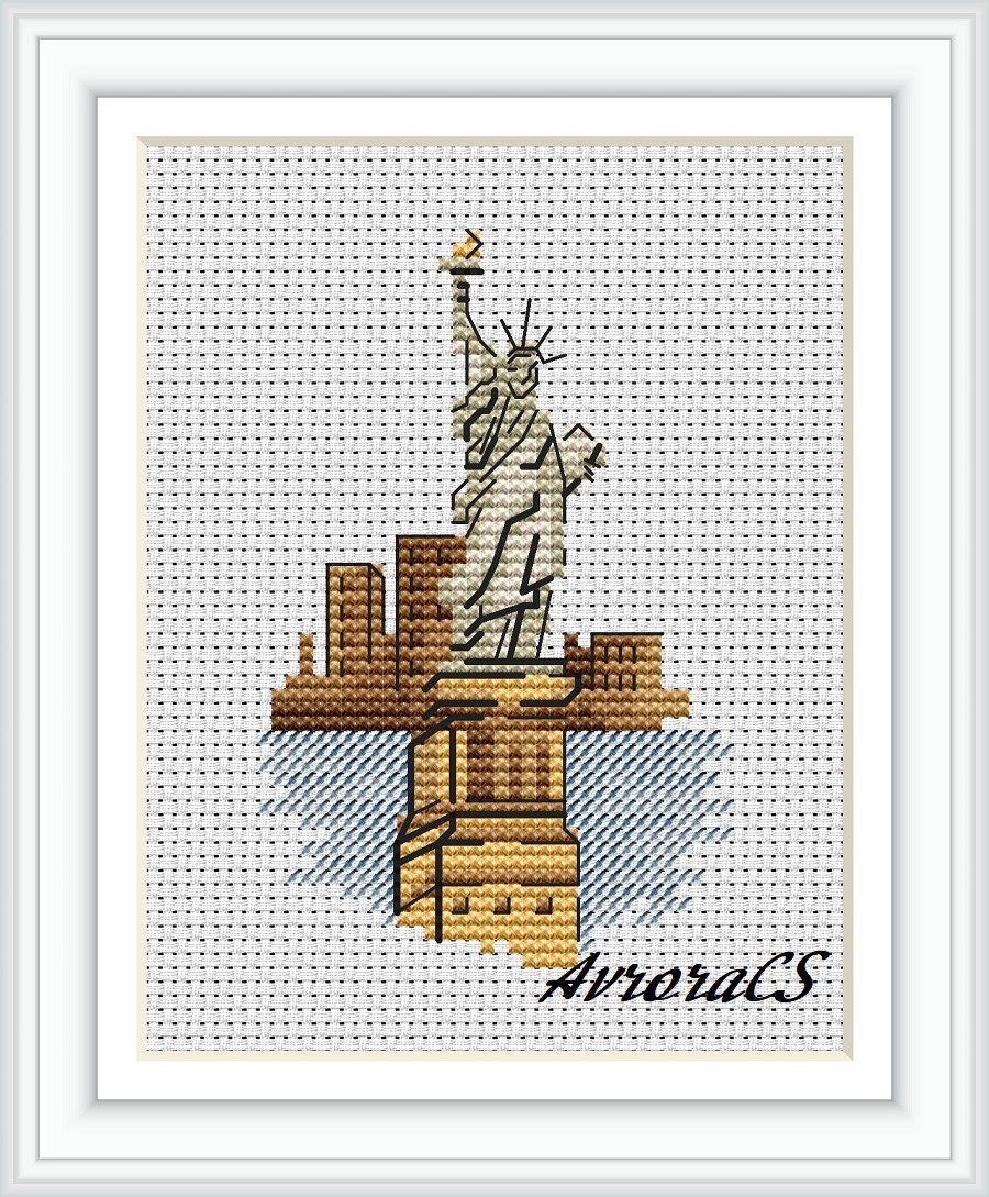 Statue of Liberty Cross Stitch Pattern New York PDF Pattern Lady ...