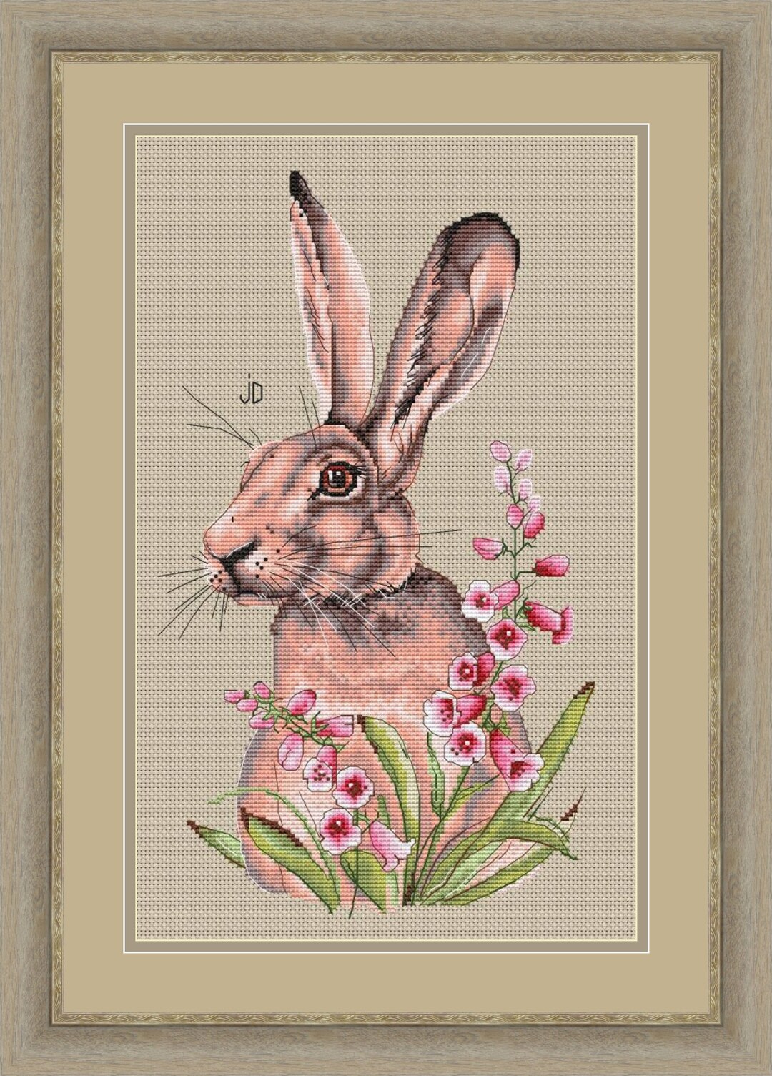 Spring Bunny Cross Stitch Pattern Cute Rabbit PDF Pattern Hare ...
