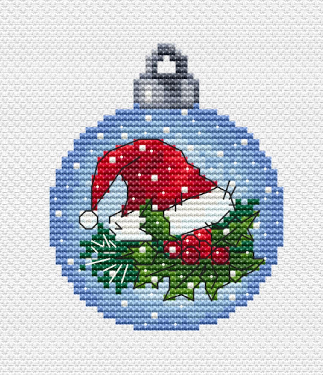 santa-hat-cross-stitch-pattern-christmas-ball-pattern-christmas-bauble-pattern-holiday-pattern-dmc-chart-printable-pdf-instant-download-etsy