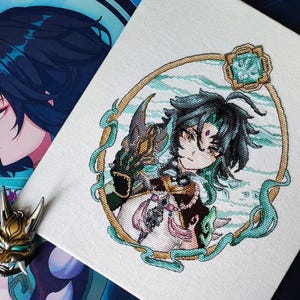 Xiao Anime Cross Stitch Pattern, Genshin Impact Portrait (PDF) image 3
