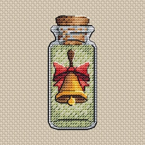 Christmas Bell Counted Cross Stitch Pattern PDF Download 