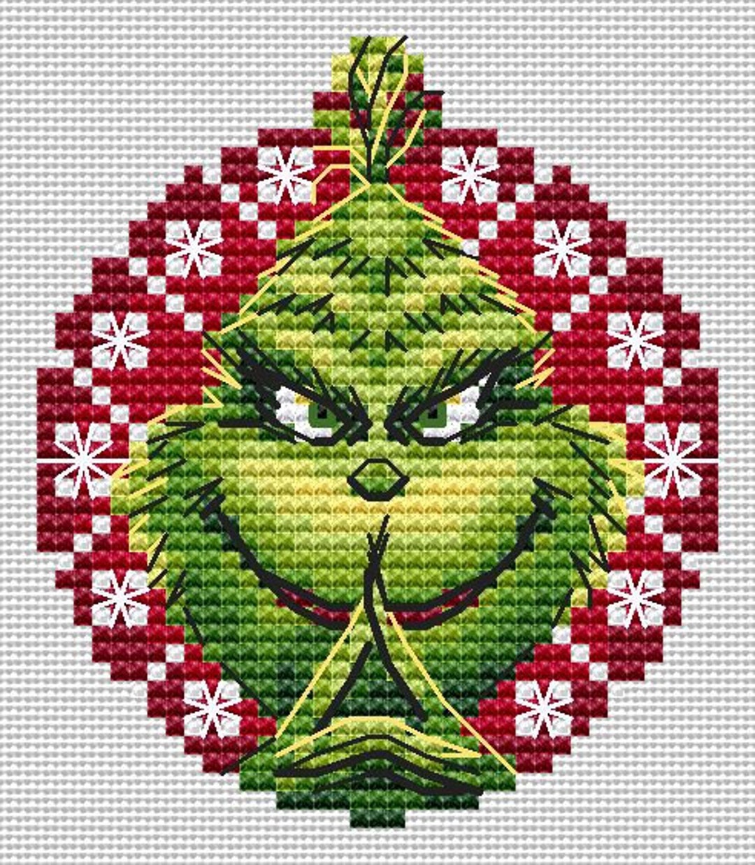 Grinch Cross Stitch Pattern Christmas Pattern Christmas Ball PDF ...