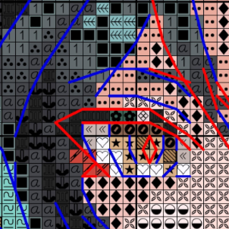 Xiao Anime Cross Stitch Pattern, Genshin Impact Portrait (PDF) image 7