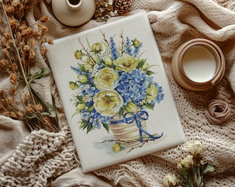 Spring Flower Bouquet Cross Stitch Pattern, Peonies Floral Embroidery (PDF)