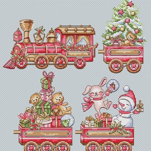 Weihnachten Kreuzstich Muster Weihnachtsbaum Muster Weihnachtsstickerei Urlaub Urlaubsmuster DMC Chart Printable PDF Instant Download