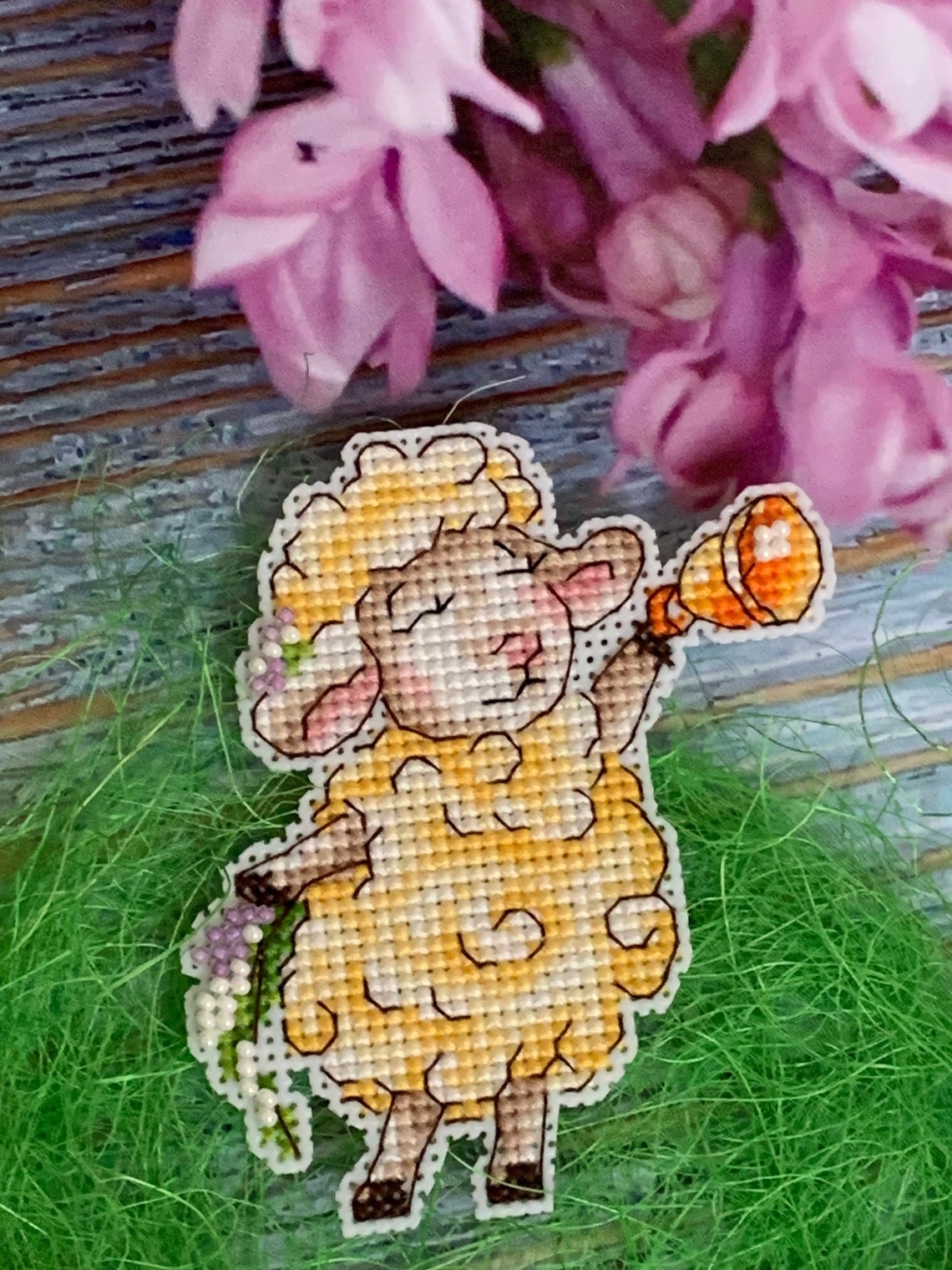 Yellow Sheep Cross Stitch Pattern Cute Sheep PDF Pattern Lamb ...