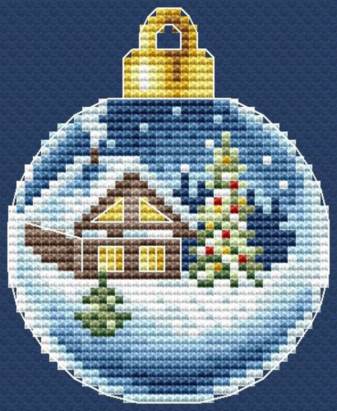 Christmas House Cross Stitch Pattern Winter Pattern Holiday Etsy