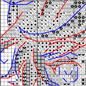 Venti Cross Stitch Pattern: Anime Portrait, Fantasy Design (PDF Pattern) image 8