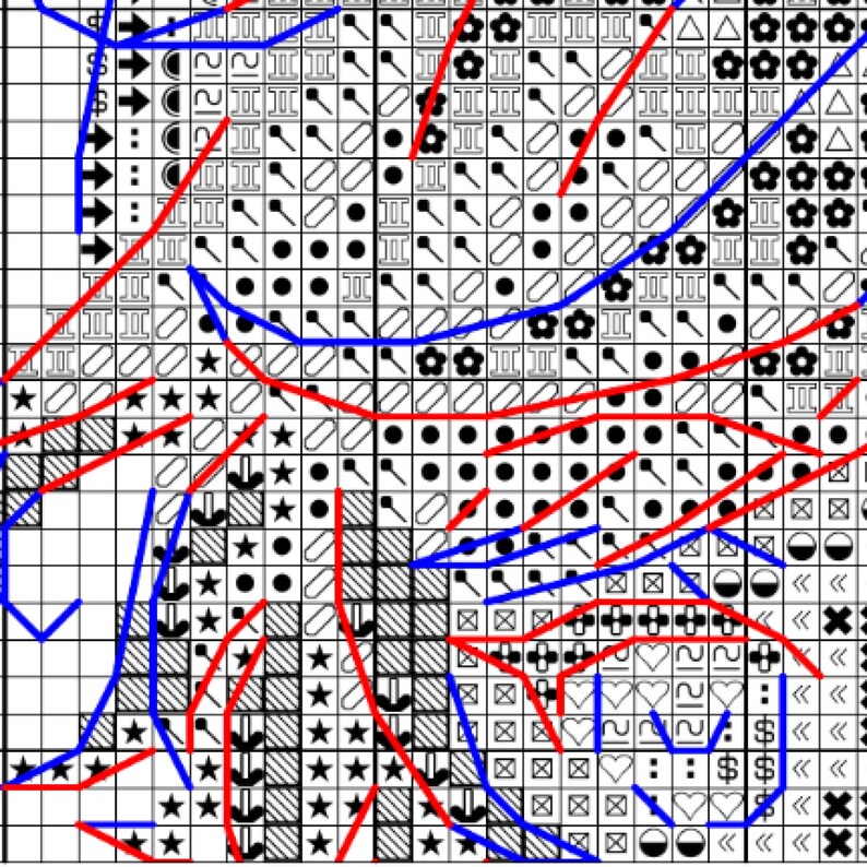 Venti Cross Stitch Pattern: Anime Portrait, Fantasy Design (PDF Pattern) image 8