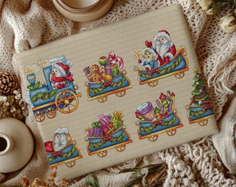 Schema punto croce Christmas Express: treno delle feste (schema PDF)