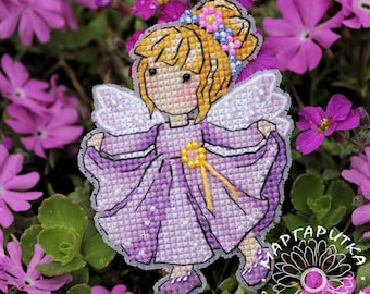 Dancing Angel Cross Stitch Pattern, Girl Embroidery (PDF Download)