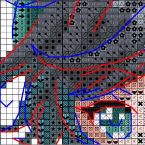 Venti Cross Stitch Pattern: Anime Portrait, Fantasy Design (PDF Pattern) image 7