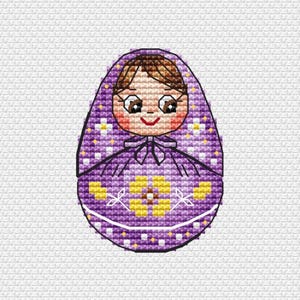 Nesting Doll Cross Stitch Pattern Slavic Doll PDF Pattern Matryoshka Pattern Ethnic Pattern Doll DMC Chart Printable PDF Instant Download