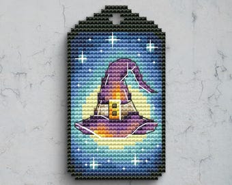 Witch Hat Cross Stitch Pattern: Halloween Magic (PDF Pattern)