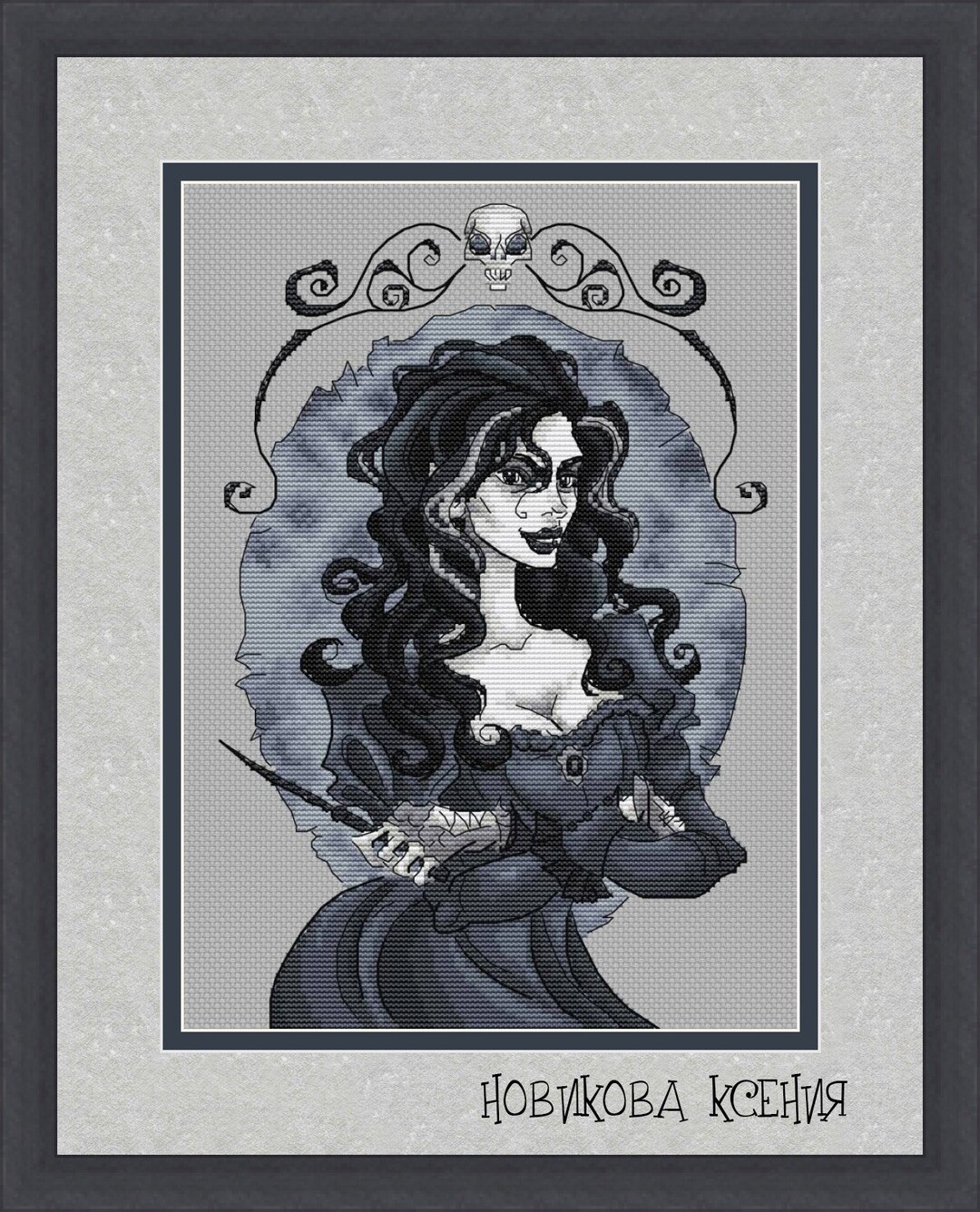 Bellatrix Witch Cross Stitch Pattern, Fantasy Wizard Magic (PDF ...