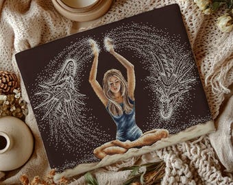 Dragon Yoga Cross Stitch Pattern, Meditation Art (PDF Pattern)