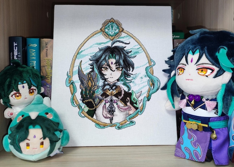 Xiao Anime Cross Stitch Pattern, Genshin Impact Portrait (PDF) image 2