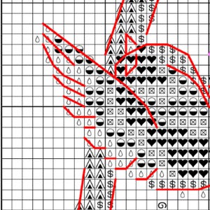 Raiden Kreuzstich-Muster Genshin Portrait (PDF Download) Bild 7