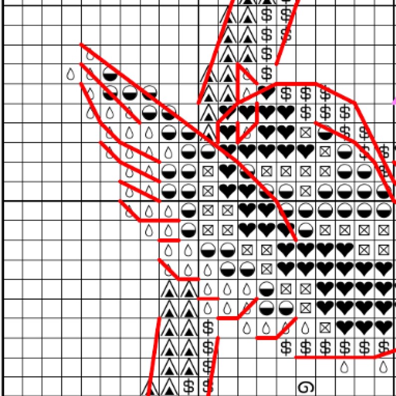 Raiden Kreuzstich-Muster Genshin Portrait (PDF Download) Bild 7