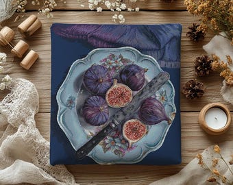 Figs Plate Cross Stitch Pattern: Fruits Embroidery Design (PDF Pattern)