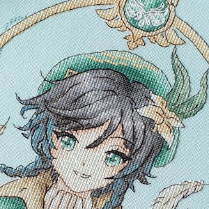Venti Cross Stitch Pattern: Anime Portrait, Fantasy Design (PDF Pattern) image 6